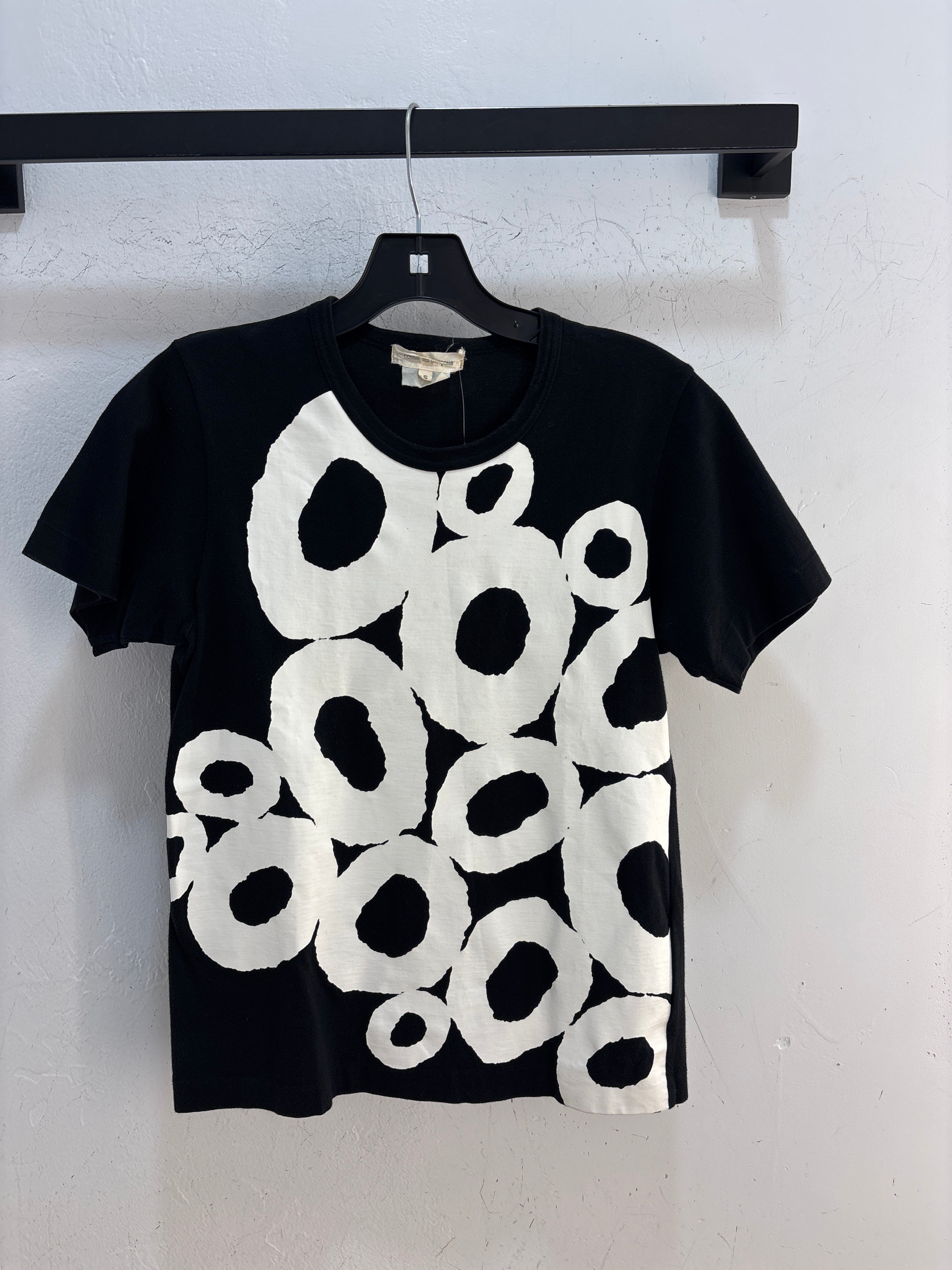 2008 CDG AOP O Black Tshirt - Size S