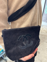 Y2k Chanel Velour Sidebag