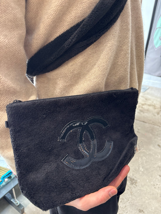 Y2k Chanel Velour Sidebag