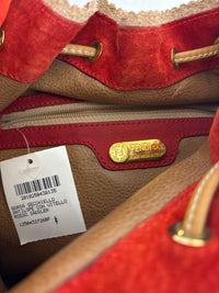 NEW Fendi Red Suede Secchiello Bag