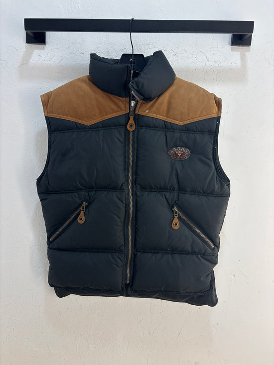 90s Hors La Loi Black Puffer Vest - Size S