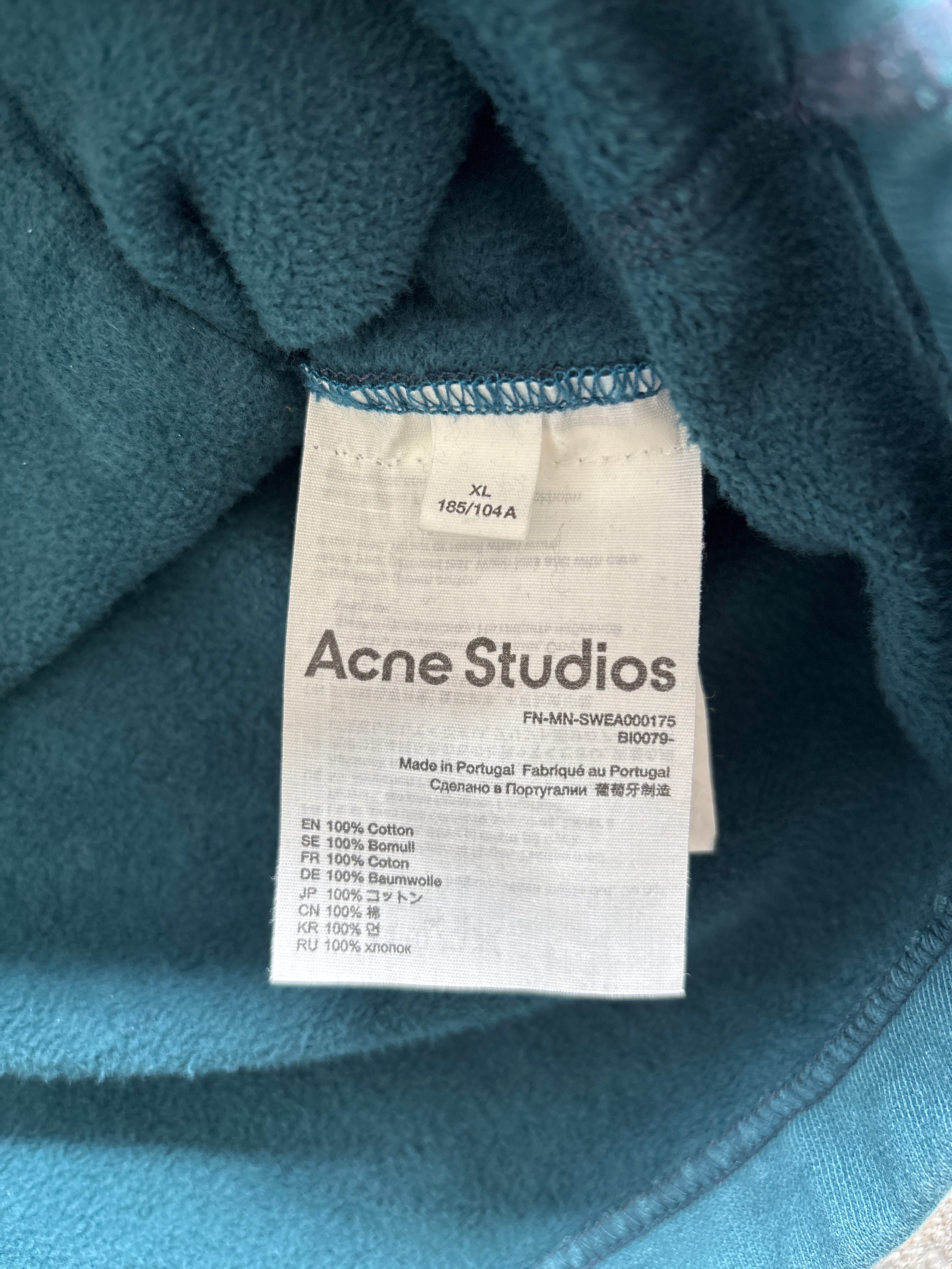 Acne Studio Oversized Teal hoodie- Size XL