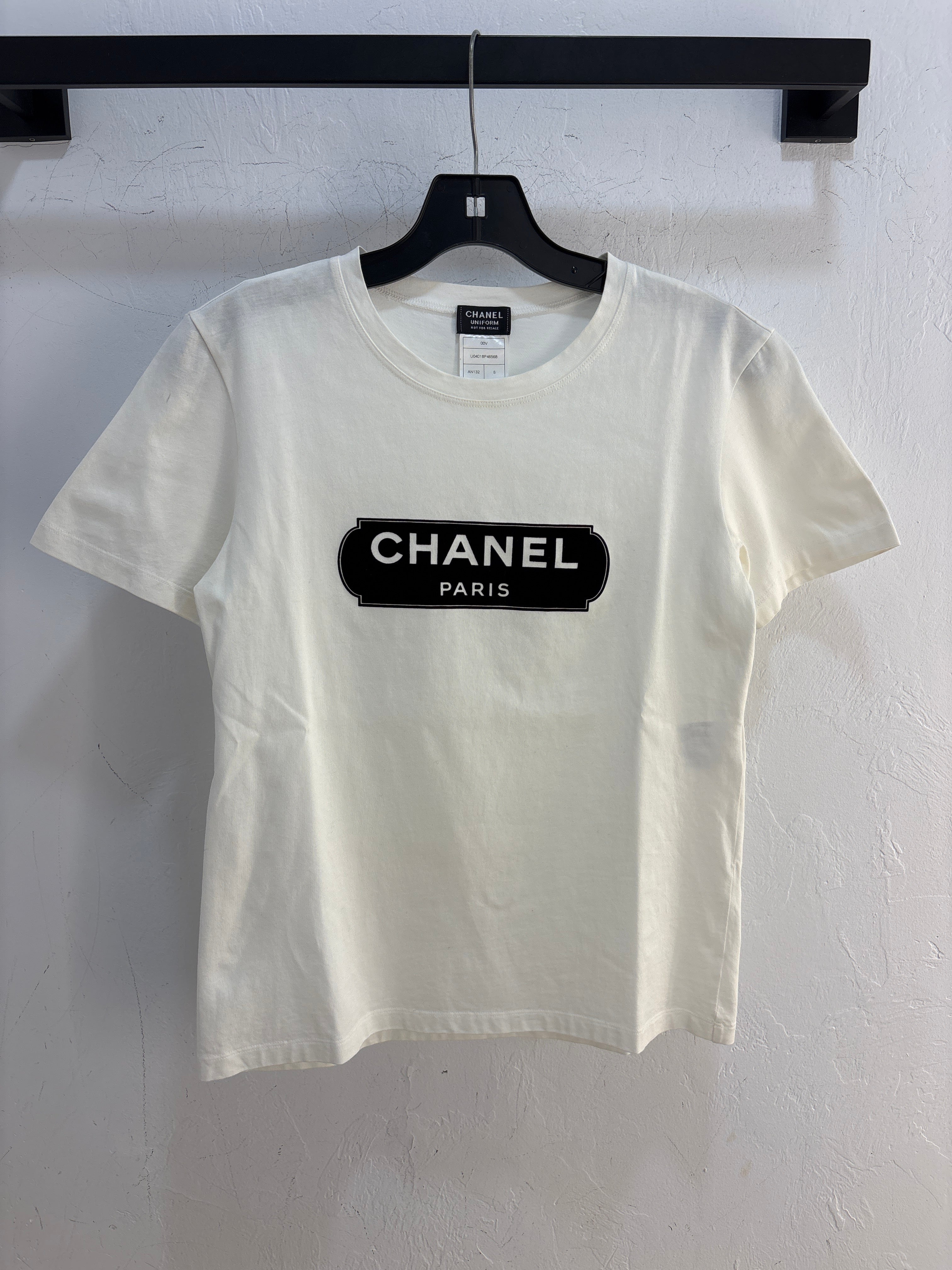 Chanel white Uniform Tshirt - Size S