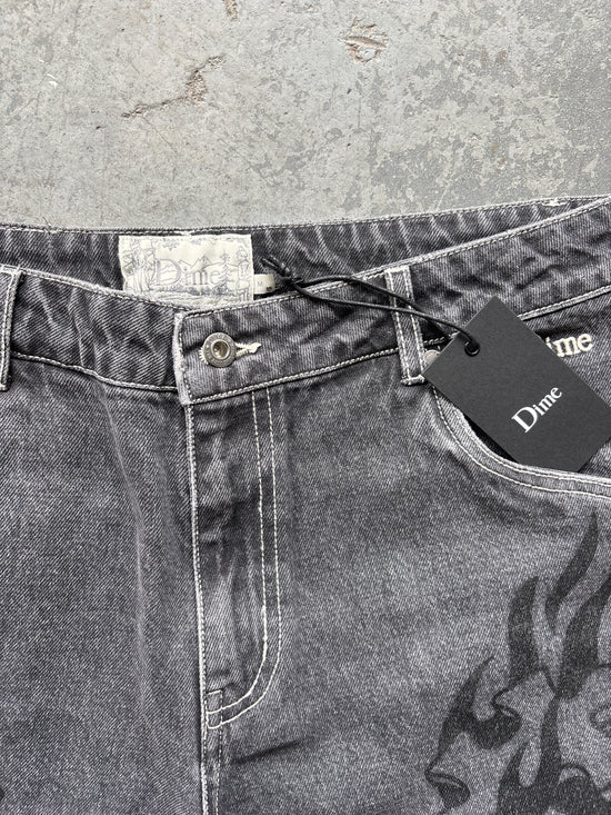 Dime MTL Flame puzzle Relaxed Denim - Sz M