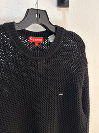 Supreme Black Perforated Knit - Size L
