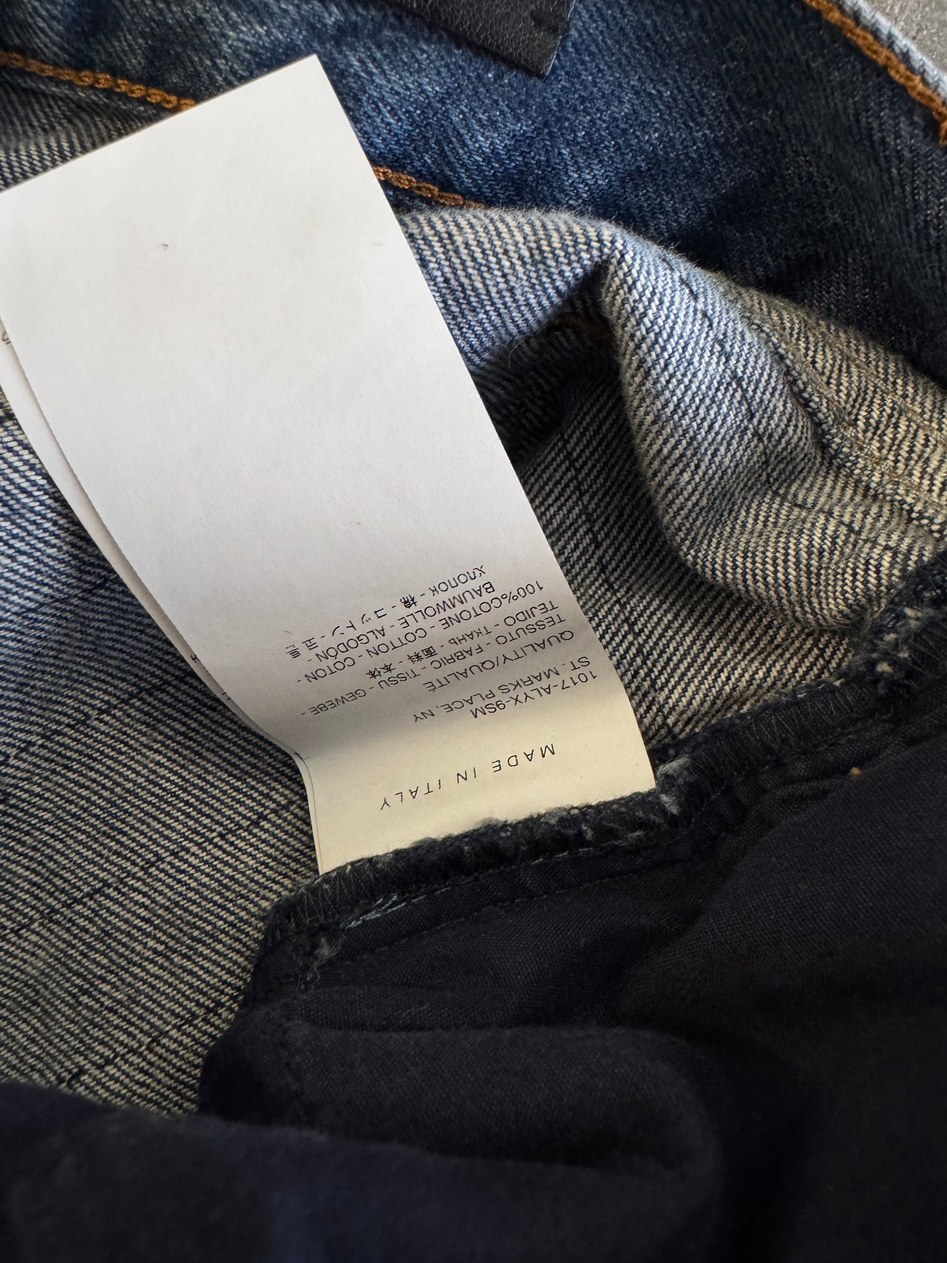 Alyx Blackmeans Frayed denim - Sz 34