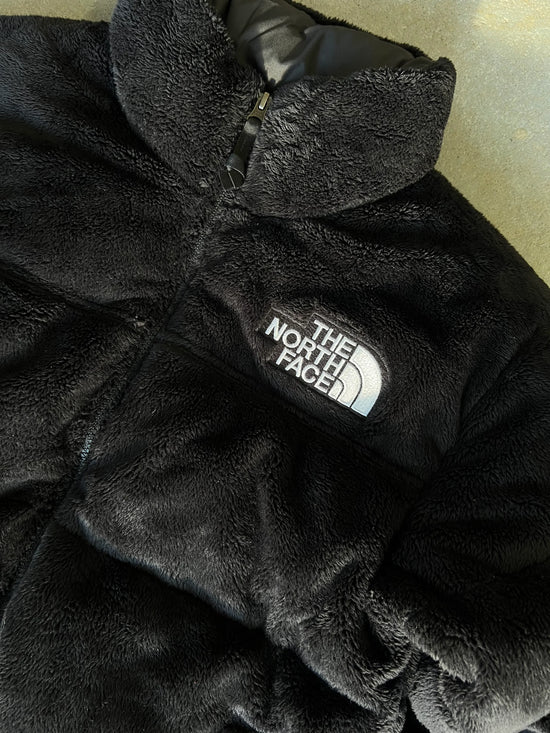 NEW The North Face Black Velour Nuptse - Size S(W)