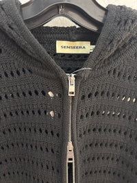 Senseera Perforated Zipup Hoodie