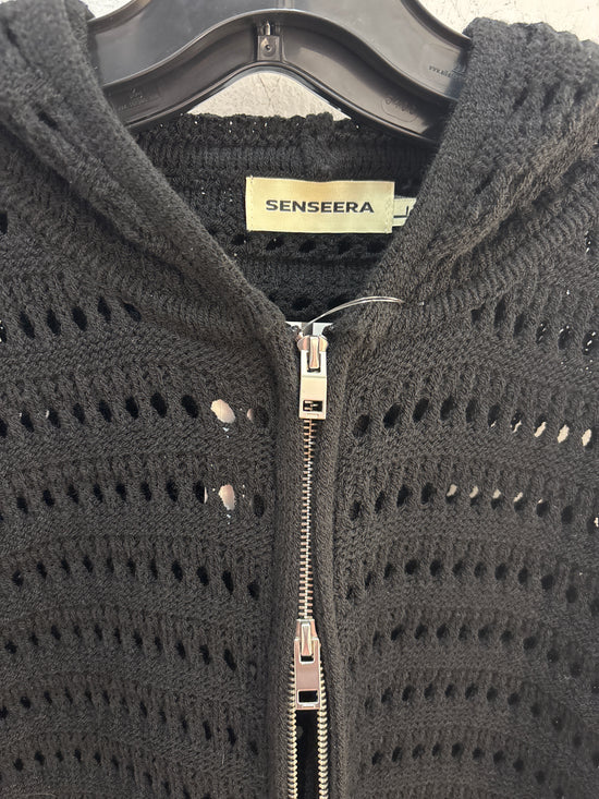 Senseera Perforated Zipup Hoodie