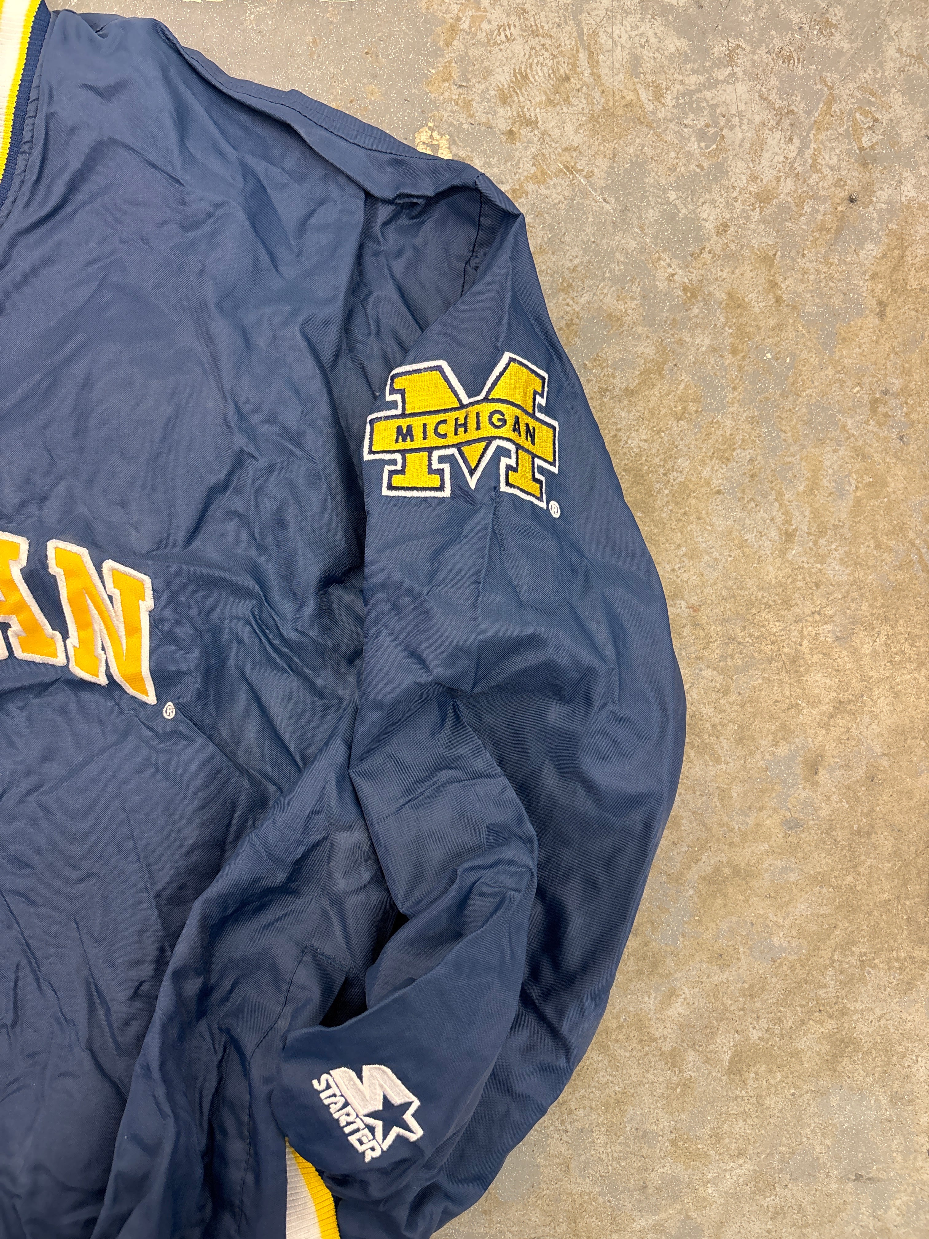 90’ Starter Michigan football pull-over - Sz XL