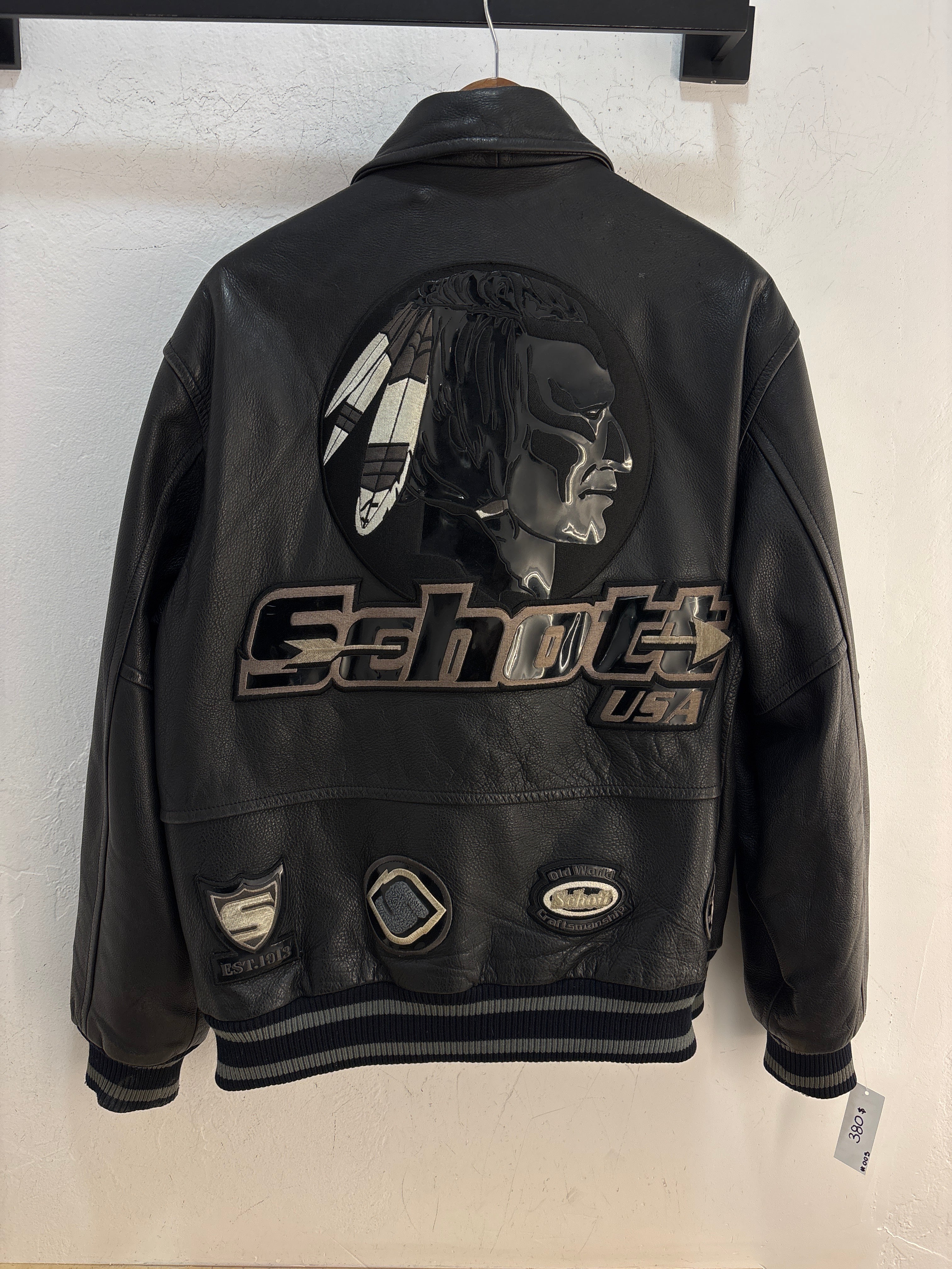 90s Schott NYC Bomber Leather Jacket - Size L