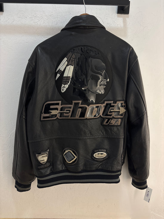 90s Schott NYC Bomber Leather Jacket - Size L
