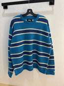 NEW Stussy Blue Stripe Wooll Sweater - Size M