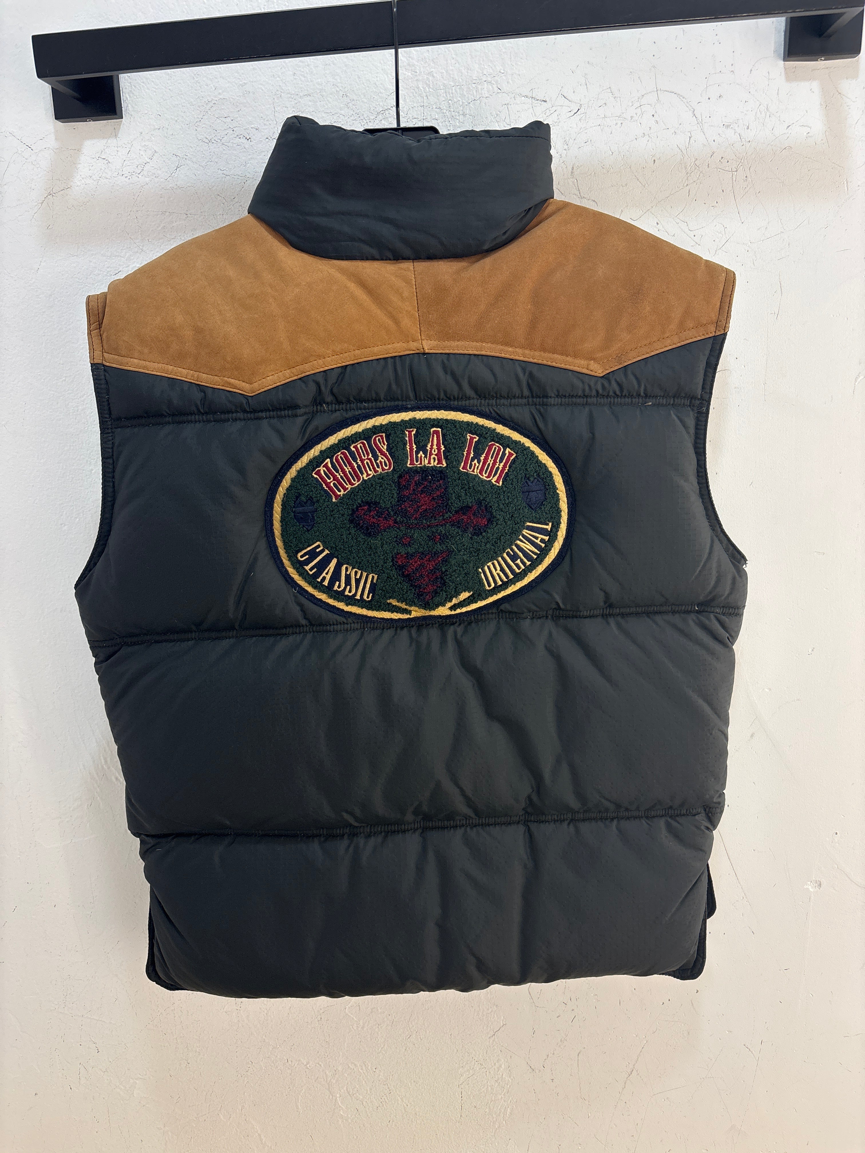 90s Hors La Loi Black Puffer Vest - Size S