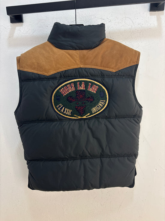 90s Hors La Loi Black Puffer Vest - Size S