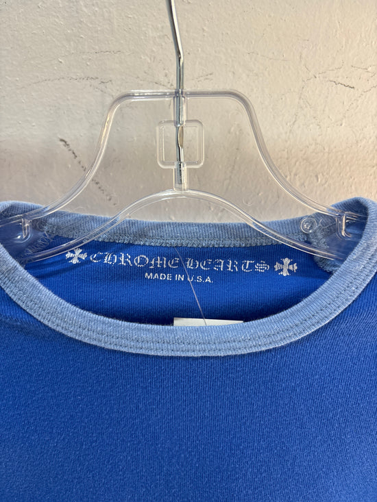Lil Chrome Hearts Baby Blue Baseball Longsleeve - Size 12M