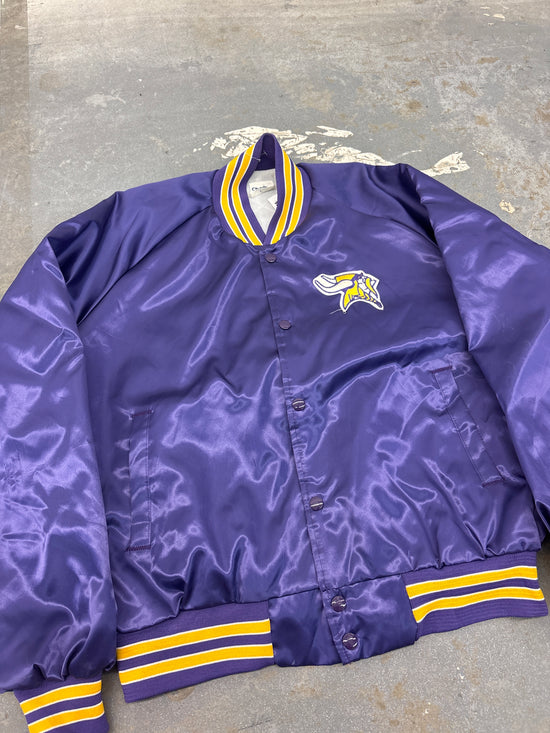 90’ Chalk line Vikings Satin Jacket - Sz L