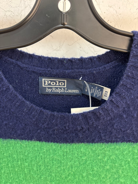 Polo RL Navy/Green Sweater - Size L