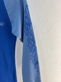 Lil Chrome Hearts Baby Blue Baseball Longsleeve - Size 12M