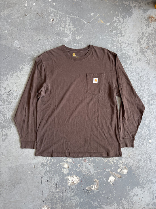 Carhartt Brown pocket logo  L/S - Sz L
