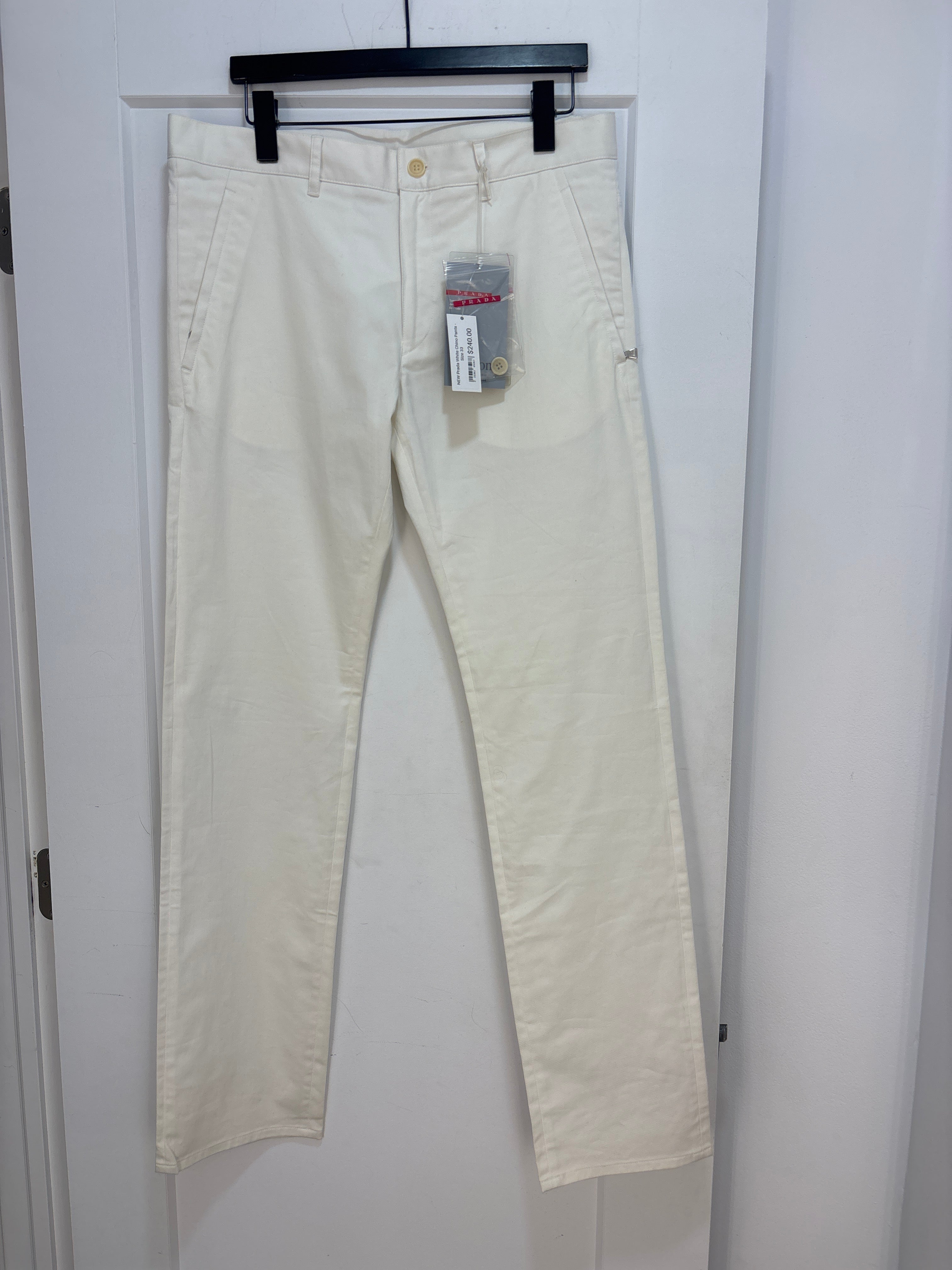Pantalon chino blanc Prada neuf - Taille 33
