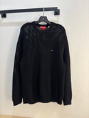 Supreme Black Perforated Knit - Size L