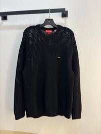 Supreme Black Perforated Knit - Size L