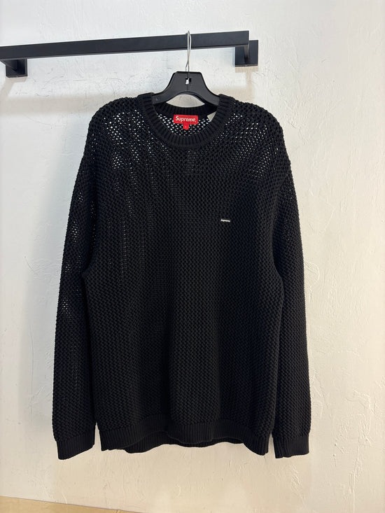 Supreme Black Perforated Knit - Size L