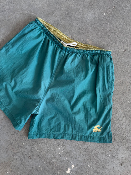 Starter green logo trunk short- Sz XL