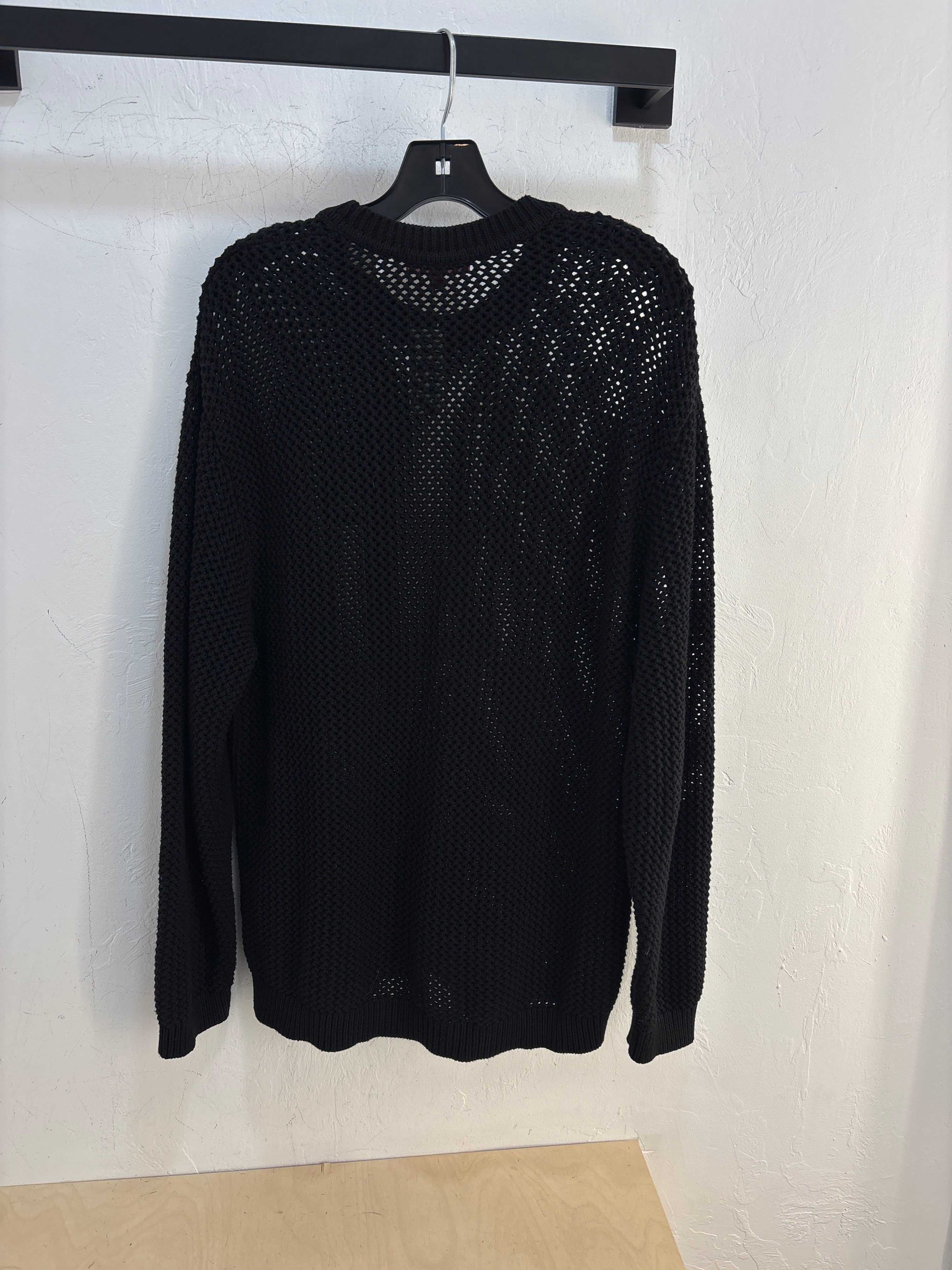 Supreme Black Perforated Knit - Size L