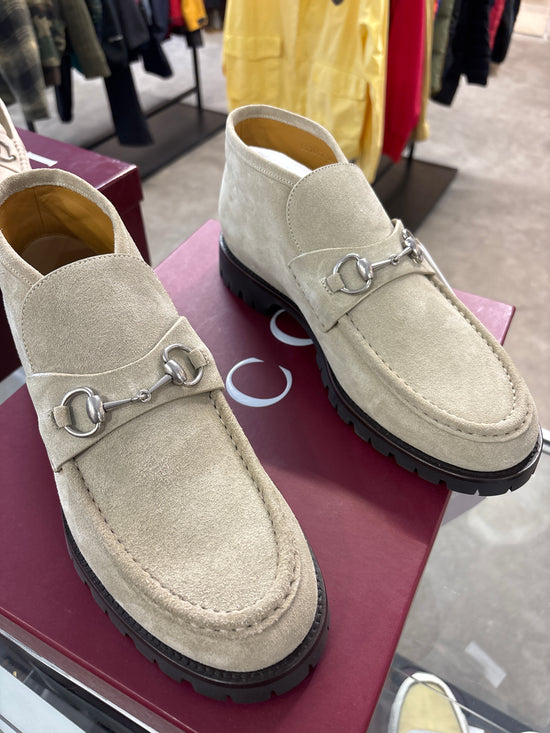 NEW Gucci Mocassin Tan Boot - Size 10.5