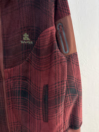 NEW Dime Plaid Polar Fleece Burgundy