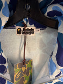 NEW BAPE ABC 2nd Camo Ape blue full zip -Size L