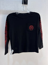 Lil Chrome Hearts Black/Red Longsleeve - Size 2T