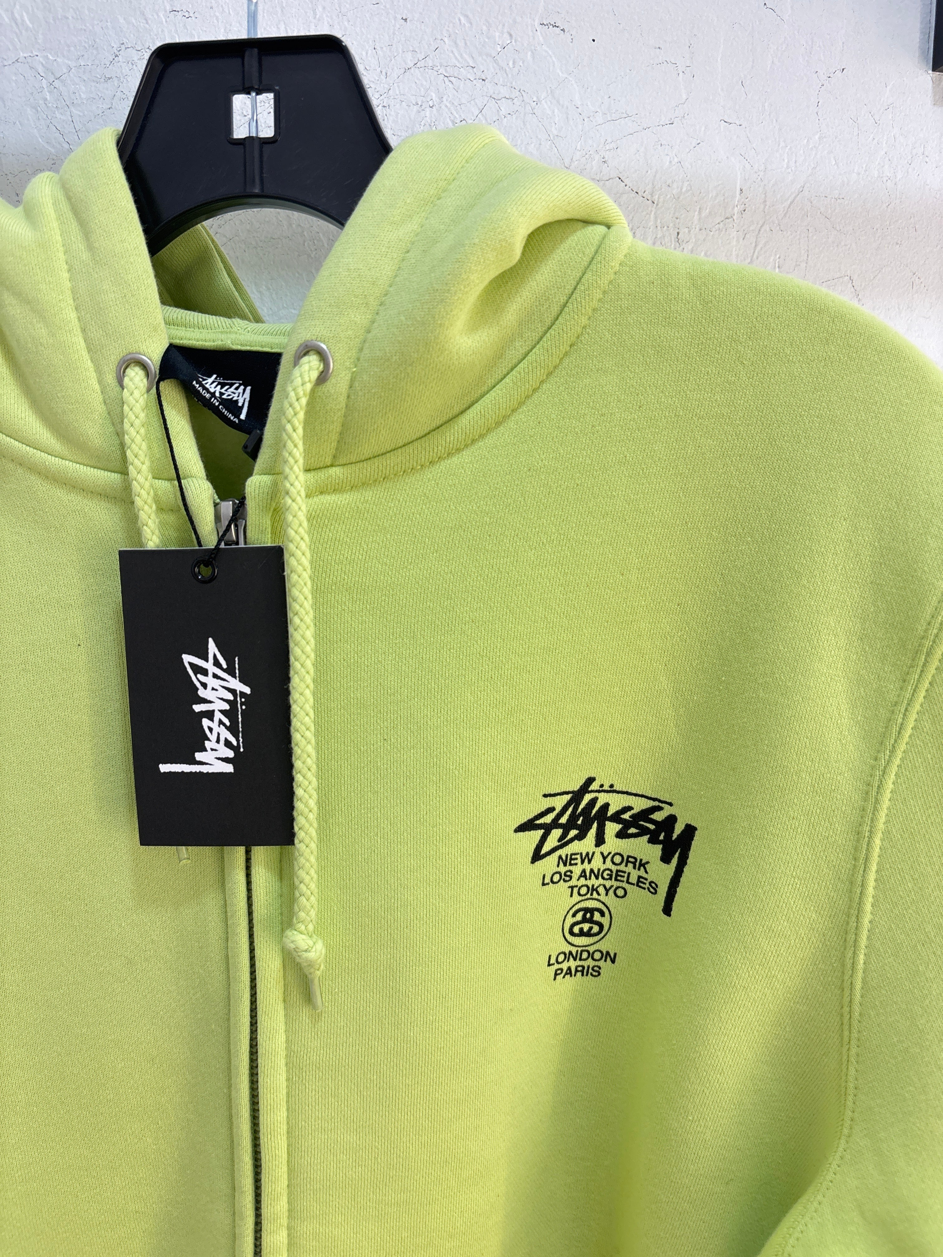 Nouvelle veste zippée Stussy Lime City - Taille S