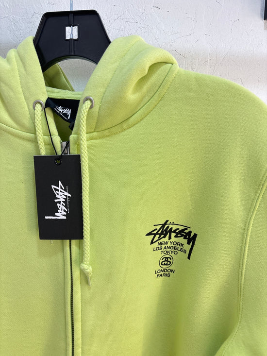 NEW Stussy Lime City Zip-Up - Size S