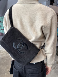 Y2k Chanel Velour Sidebag