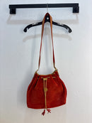 NEW Fendi Red Suede Secchiello Bag