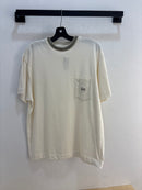 T-shirt Stussy crème à poche des années 90