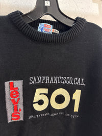 90s Levis 501 Black Knit Sweater - Fit L