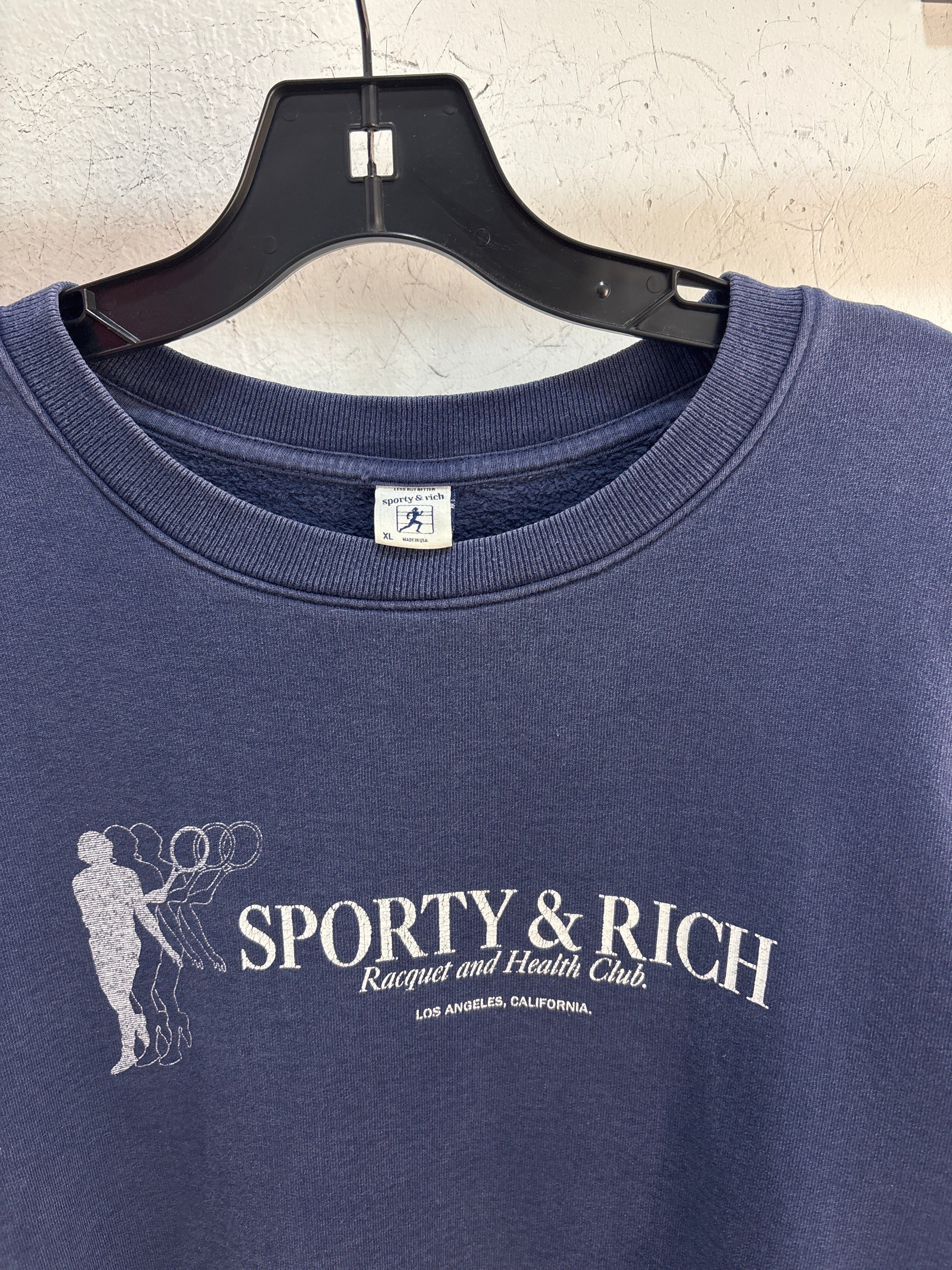 Sporty & Rich Navy Crew - Size XL
