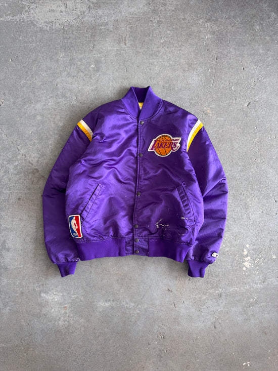 90' Starter Lakers Bomber Jacket - Sz L