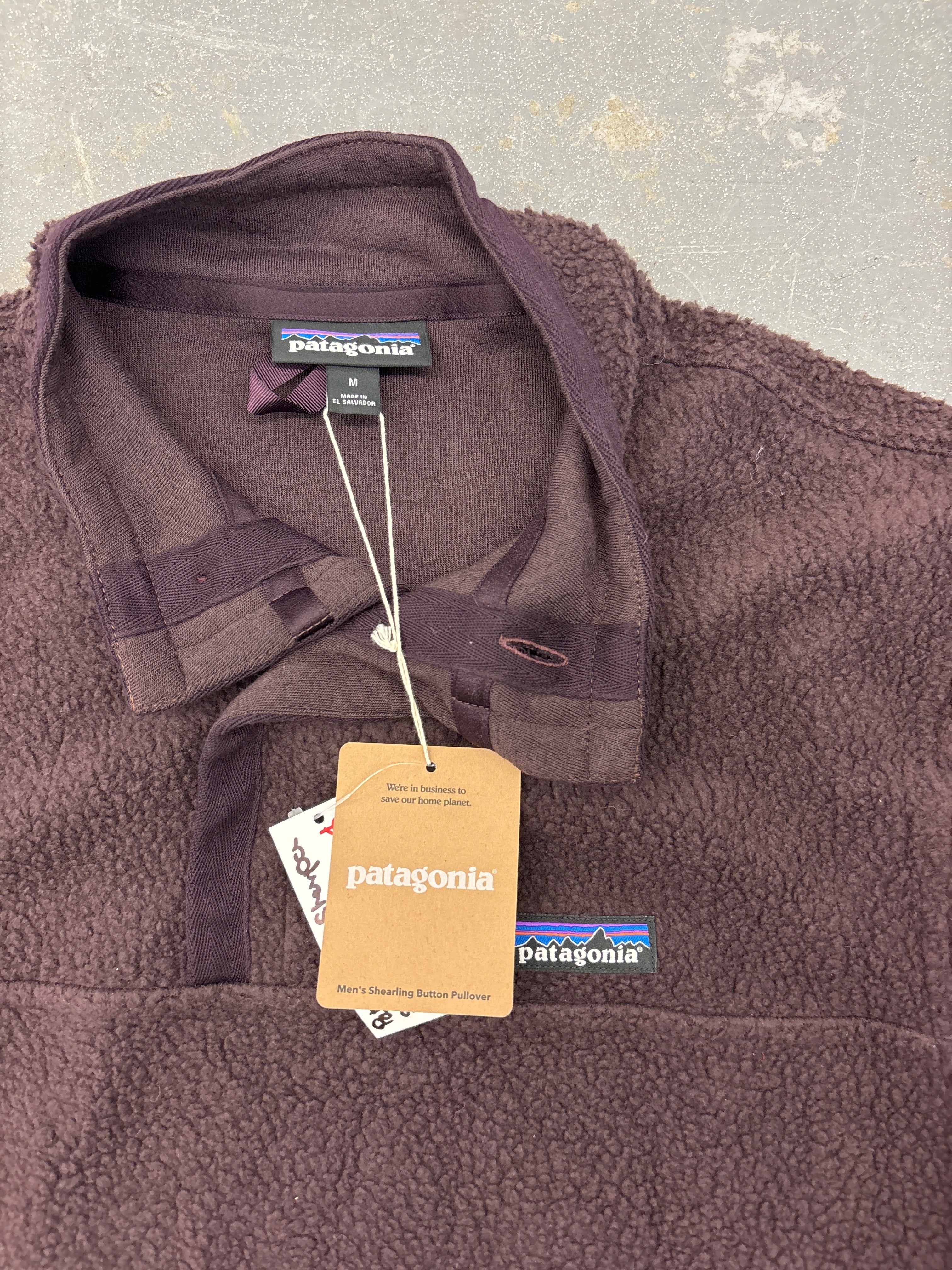 New Patagonia M Shearling button - Sz M