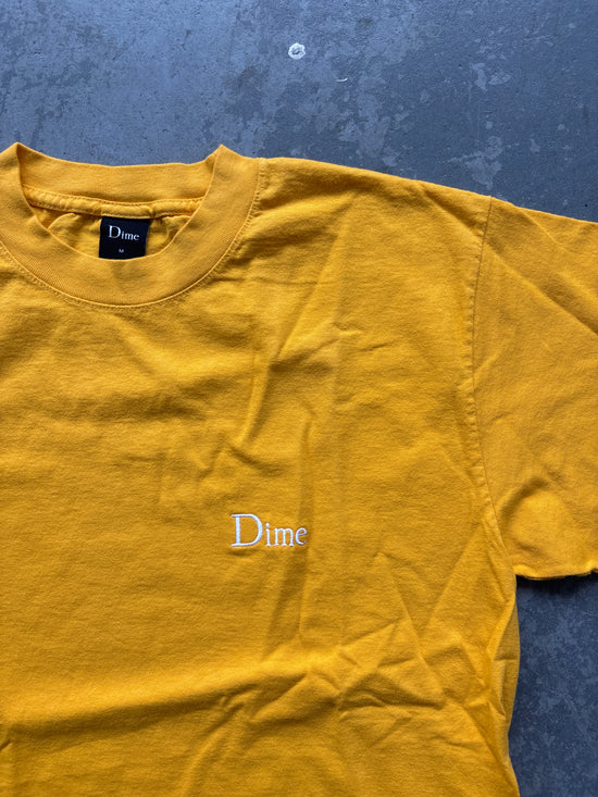 Dime yellow basic logo tee - Sz M