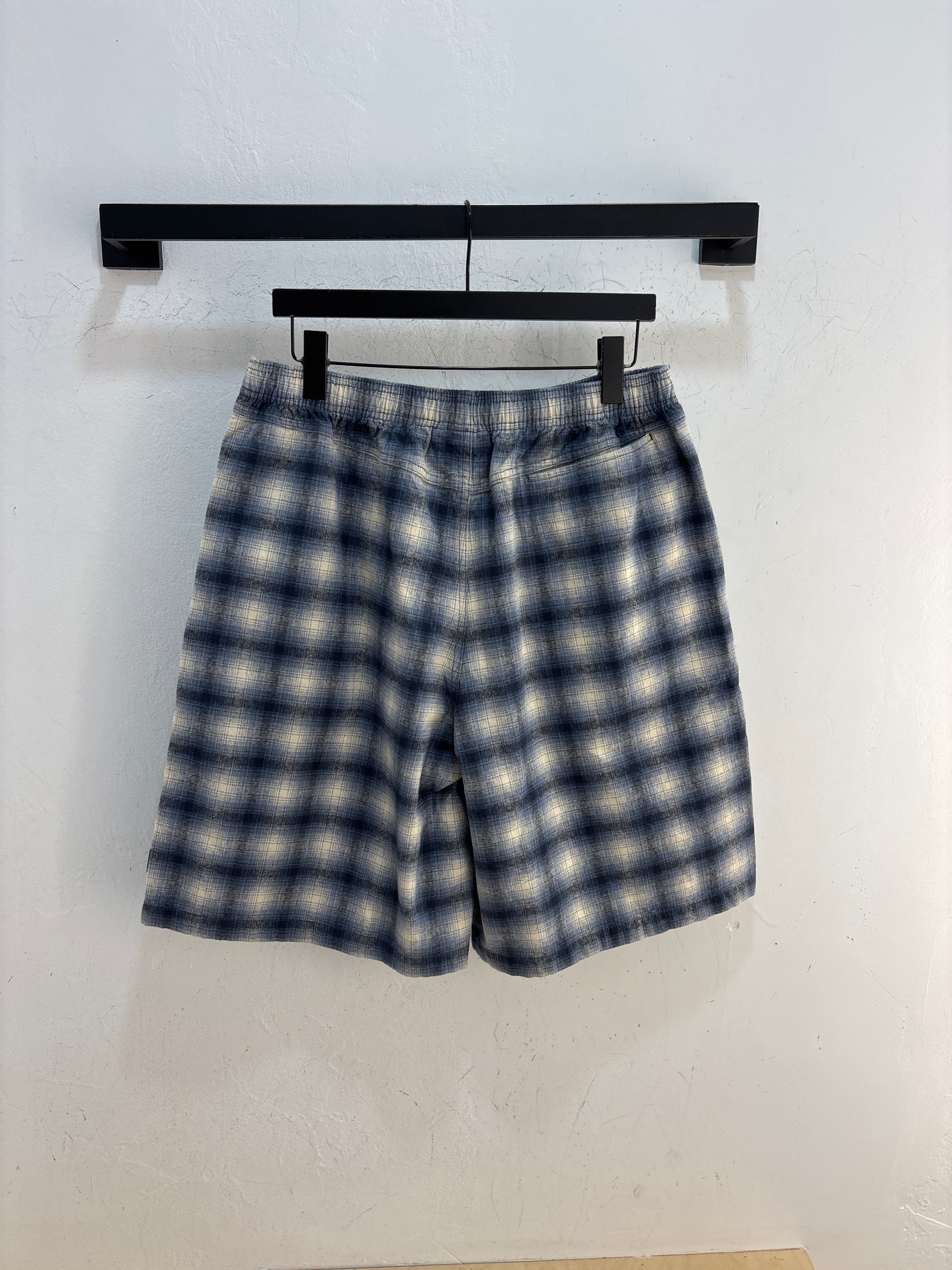 NEW Stussy Blue Plaid Shorts- Size M
