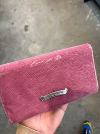 Chrome Hearts Pink Pony Hair Wallet