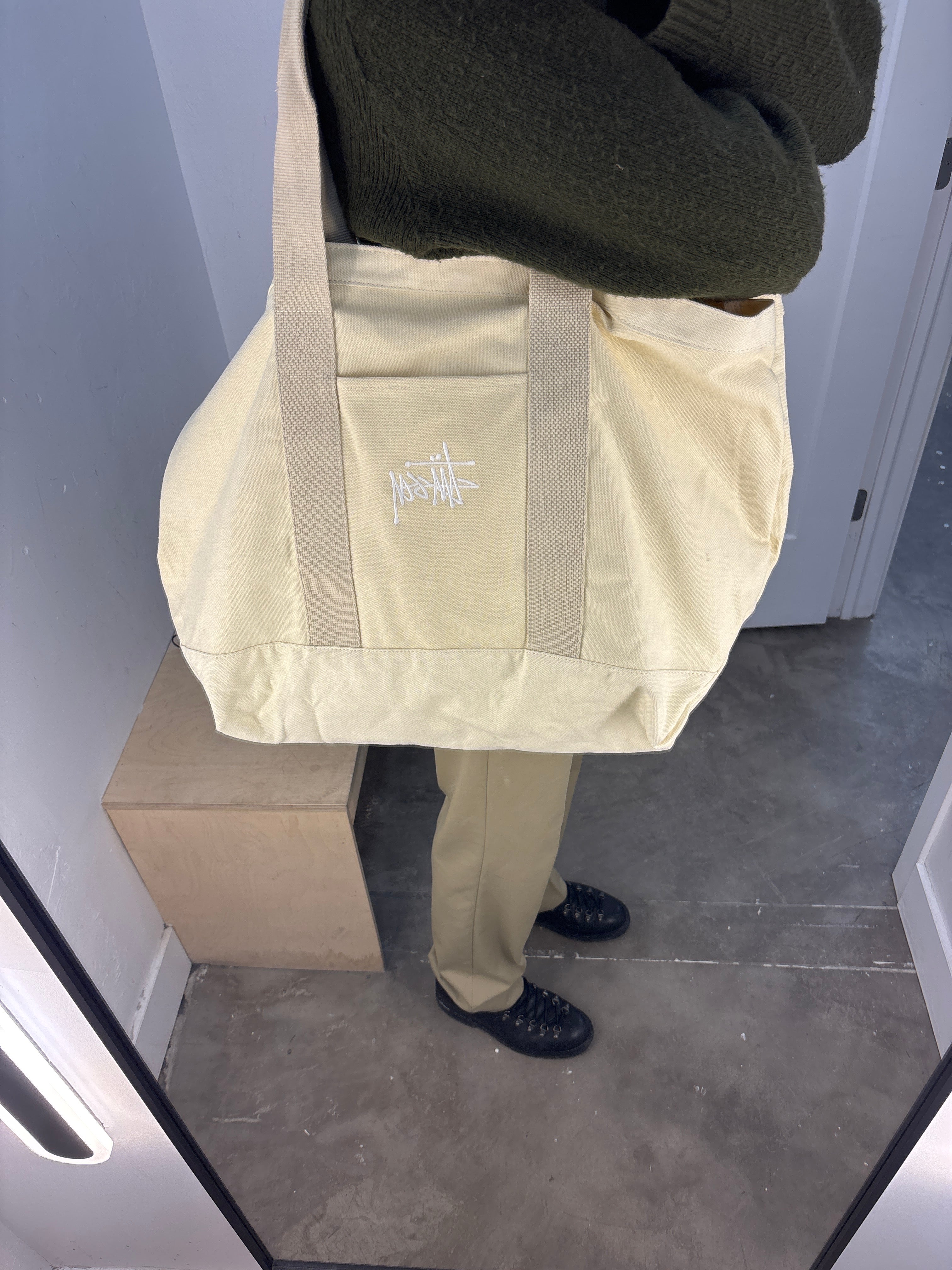 NEW Stussy XL Natural tote bag