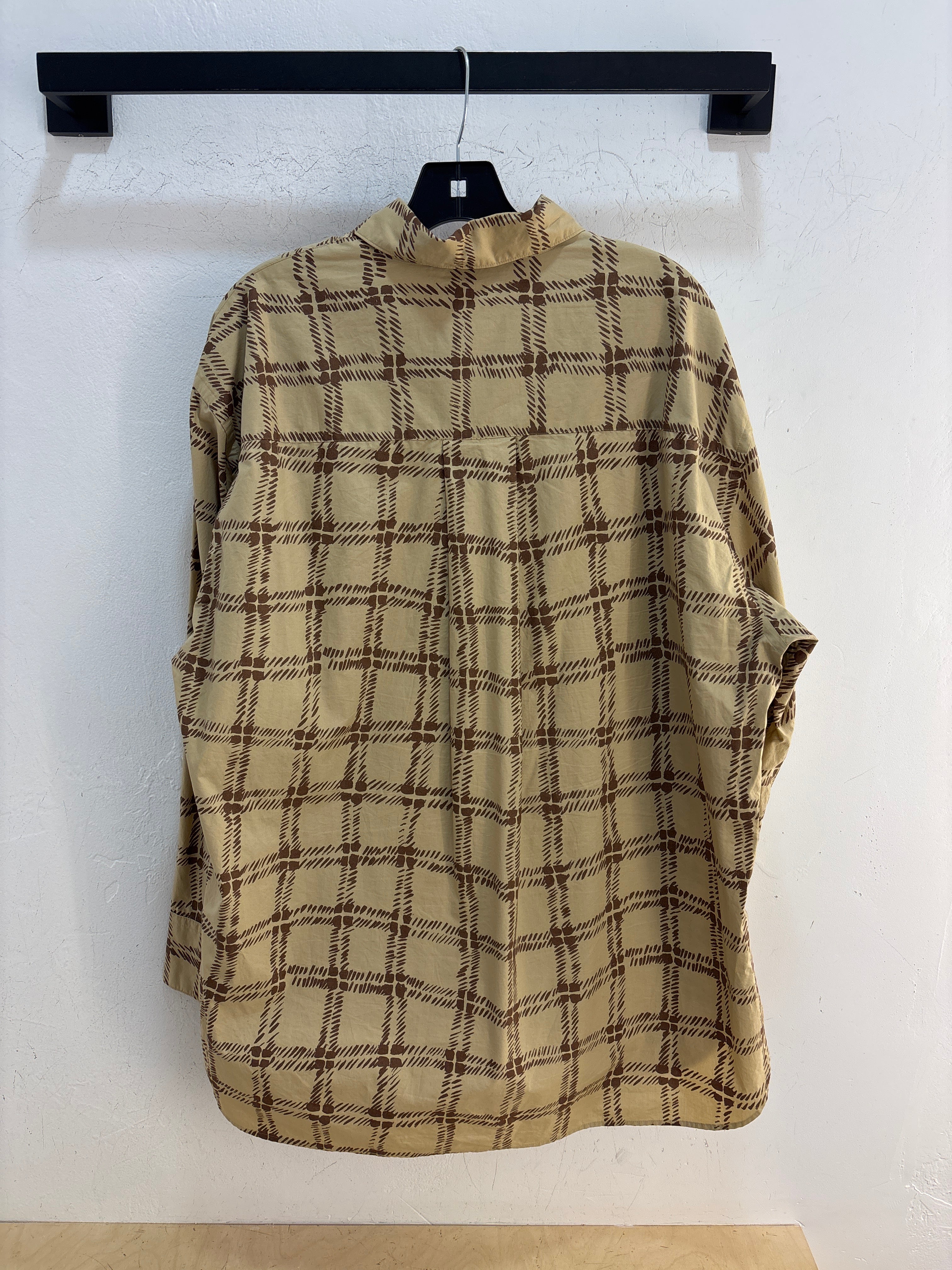 MARNI X Uniqlo Tan Plaid Button Up - Size L