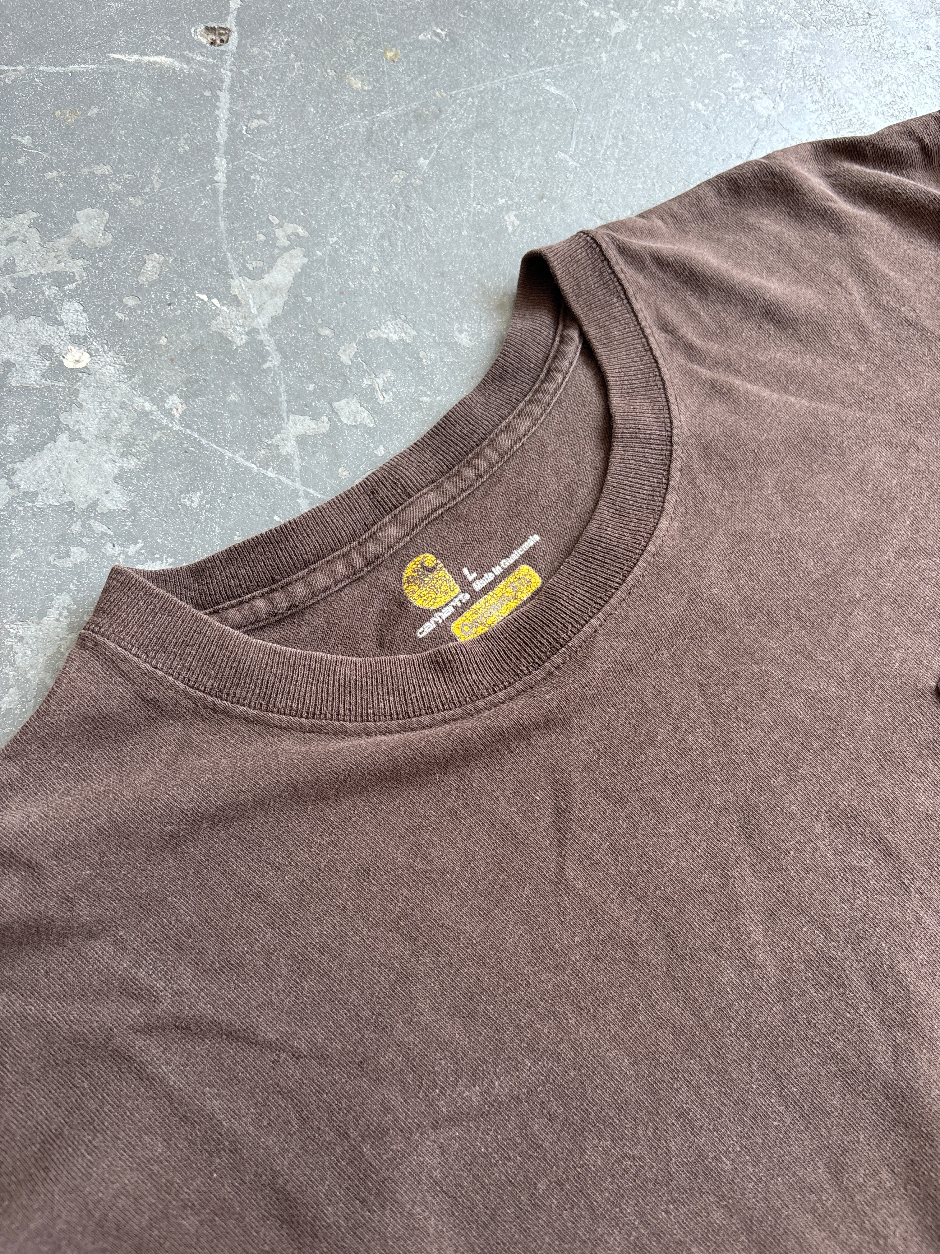 Carhartt Brown pocket logo  L/S - Sz L