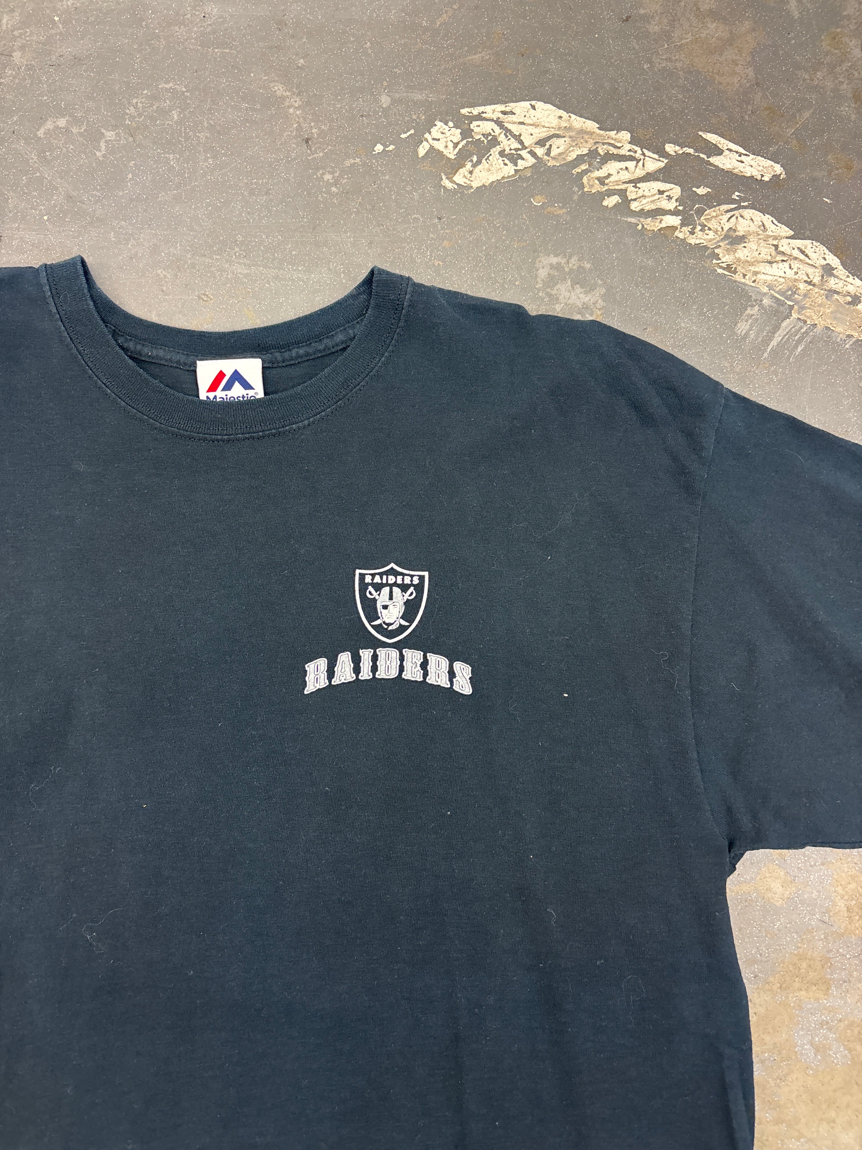 Majestic Raiders Black tee - Sz XL
